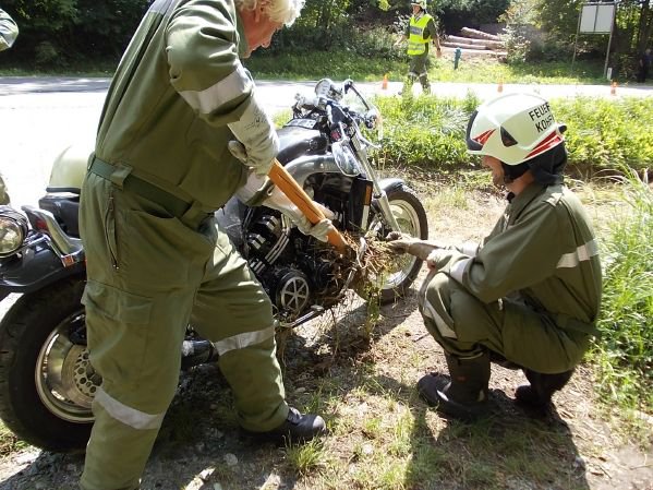 Motorradbergung Richtung Kirchfidisch