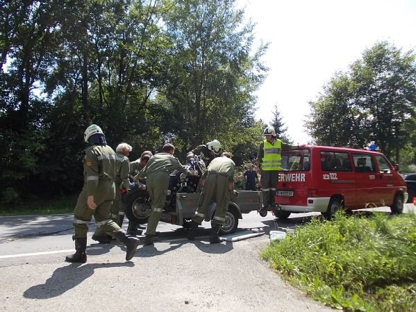 Motorradbergung Richtung Kirchfidisch